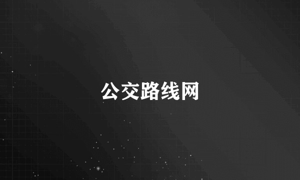 公交路线网