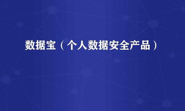 数据宝(个人数据安全产品)