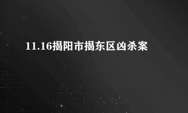 11.16揭阳市揭东区凶杀案
