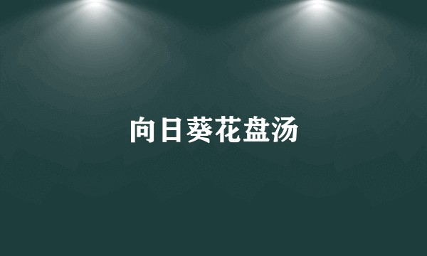 向日葵花盘汤