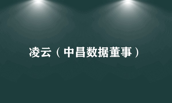 凌云（中昌数据董事）