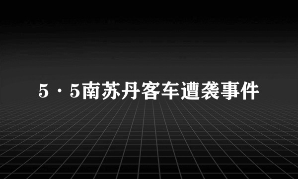 5·5南苏丹客车遭袭事件