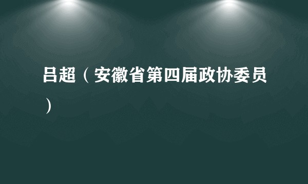 吕超（安徽省第四届政协委员）