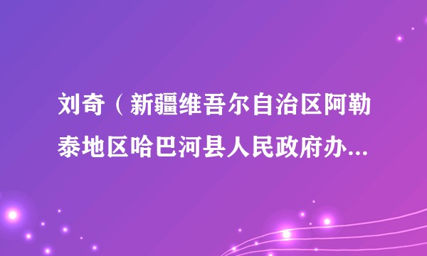 刘奇（新疆维吾尔自治区阿勒泰地区哈巴河县人民政府办公室主任，信访局局长）