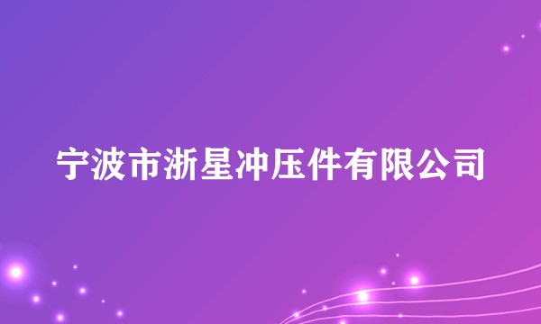 宁波市浙星冲压件有限公司