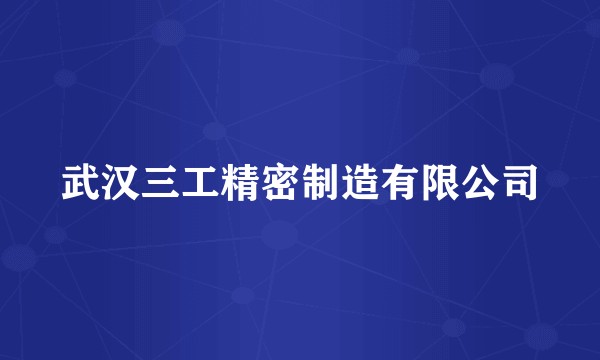 武汉三工精密制造有限公司