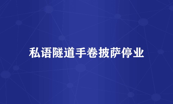 私语隧道手卷披萨停业
