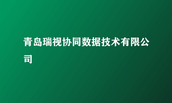 青岛瑞视协同数据技术有限公司