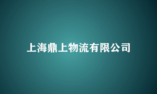 上海鼎上物流有限公司