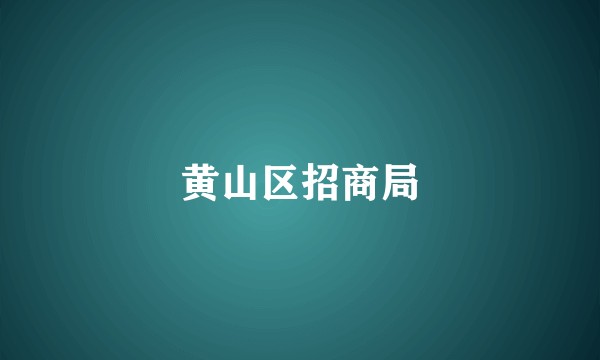 黄山区招商局