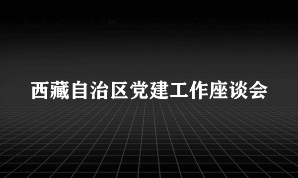 西藏自治区党建工作座谈会