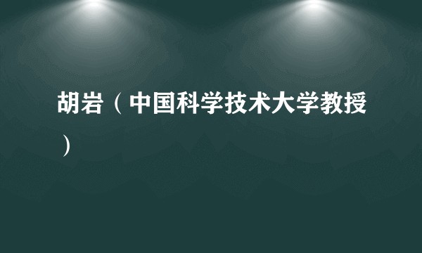 胡岩（中国科学技术大学教授）
