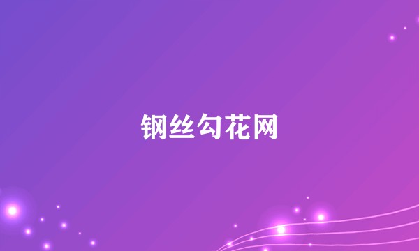 钢丝勾花网