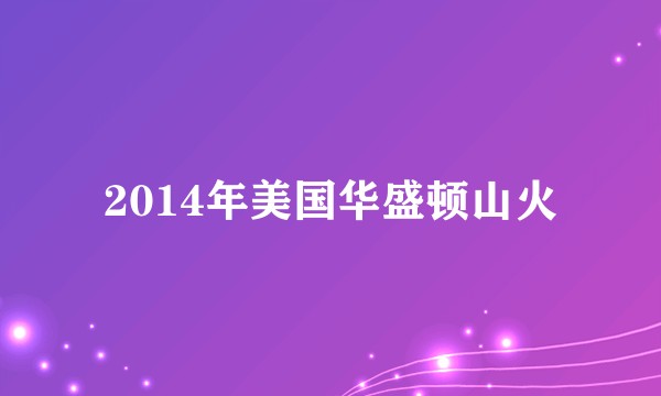 2014年美国华盛顿山火