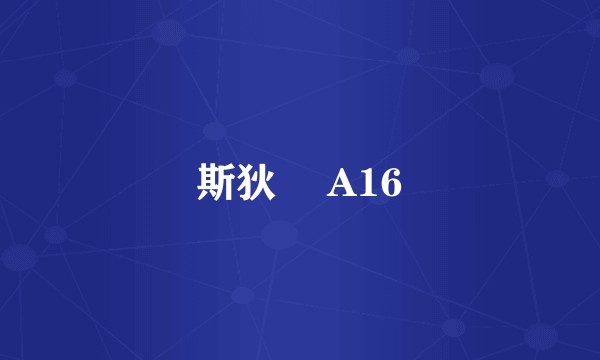 斯狄渢 A16