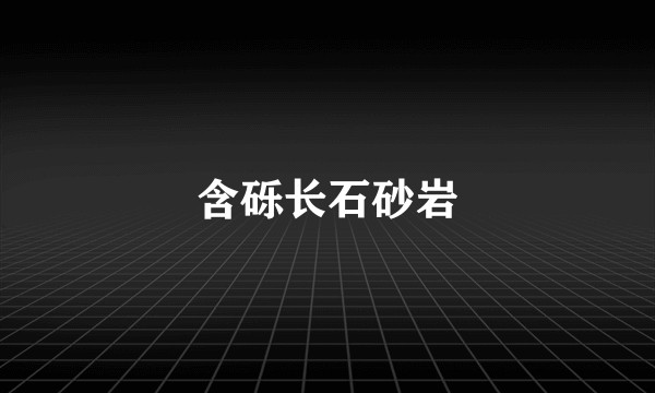含砾长石砂岩