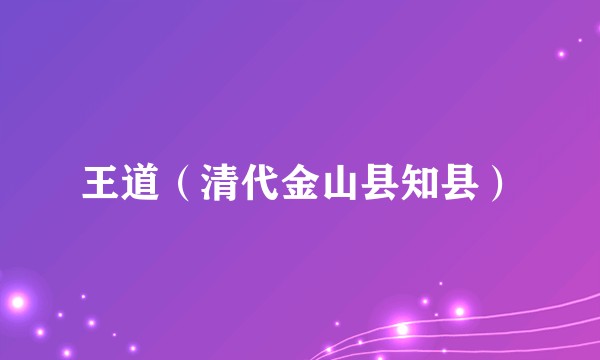 王道（清代金山县知县）