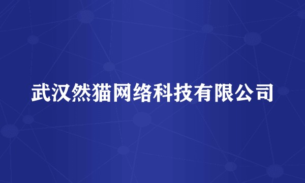 武汉然猫网络科技有限公司
