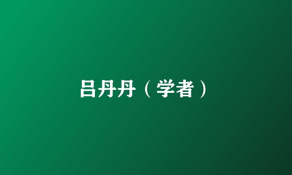 吕丹丹（学者）