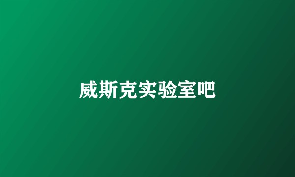 威斯克实验室吧