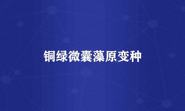铜绿微囊藻原变种
