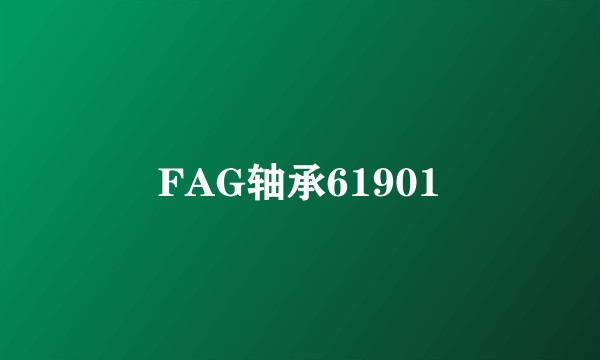 FAG轴承61901