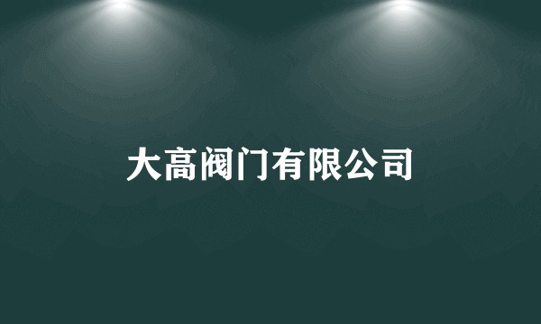 大高阀门有限公司