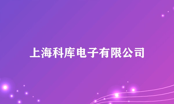 上海科库电子有限公司