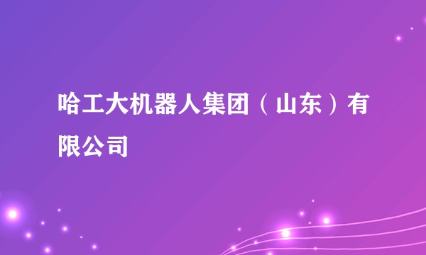 哈工大机器人集团（山东）有限公司
