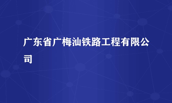 广东省广梅汕铁路工程有限公司
