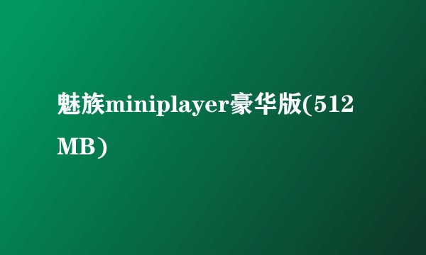 魅族miniplayer豪华版(512MB)