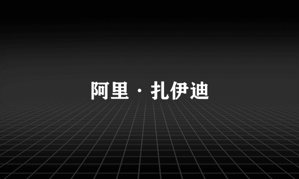 阿里·扎伊迪