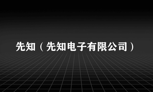 先知（先知电子有限公司）