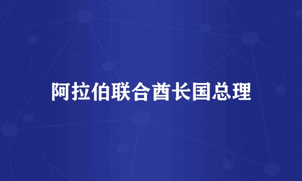阿拉伯联合酋长国总理