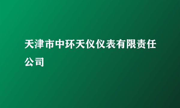 天津市中环天仪仪表有限责任公司