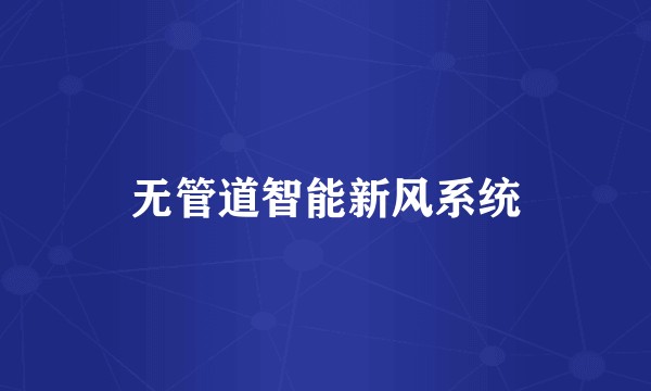 无管道智能新风系统