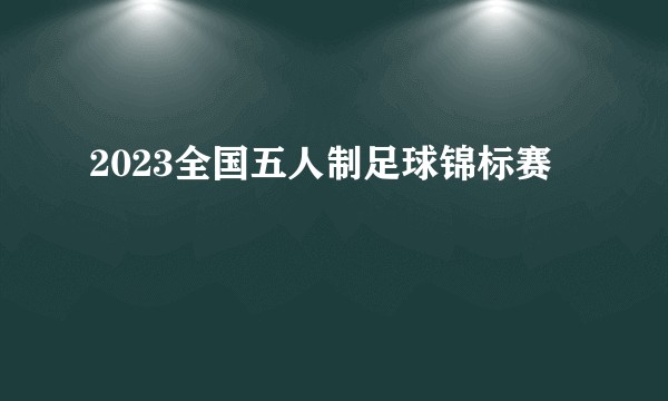 2023全国五人制足球锦标赛