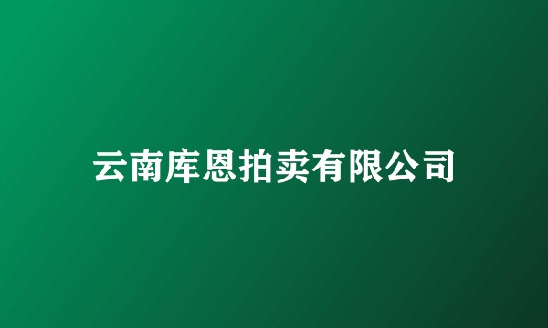 云南库恩拍卖有限公司