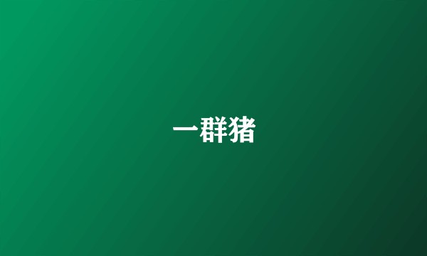 一群猪