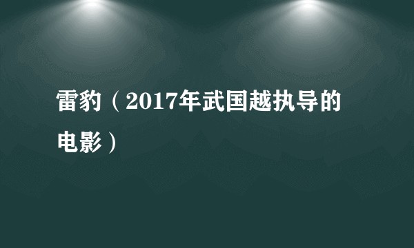 雷豹（2017年武国越执导的电影）