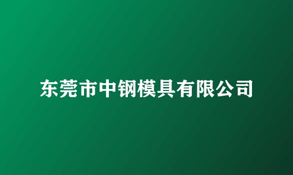 东莞市中钢模具有限公司