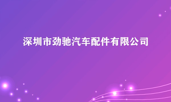 深圳市劲驰汽车配件有限公司