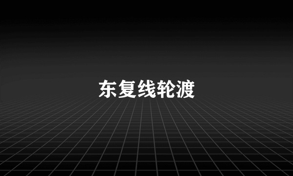 东复线轮渡