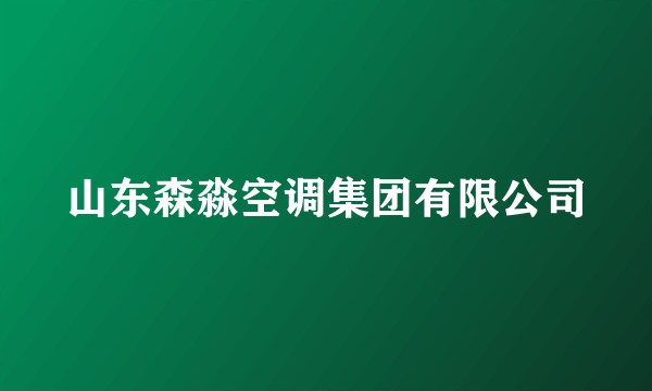 山东森淼空调集团有限公司