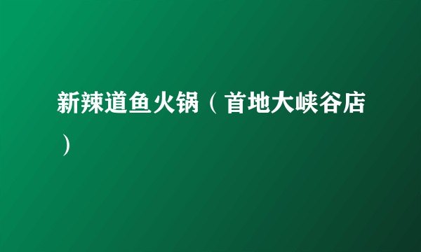 新辣道鱼火锅（首地大峡谷店）