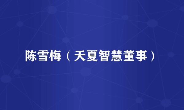 陈雪梅（天夏智慧董事）