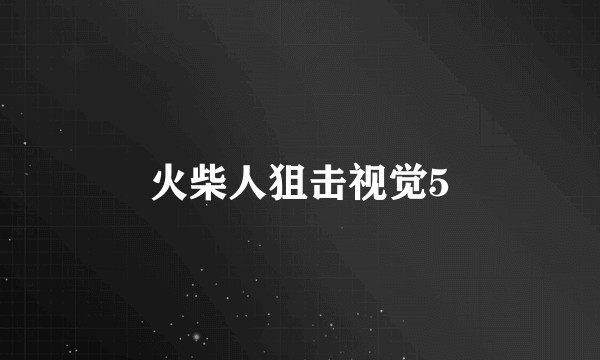 火柴人狙击视觉5