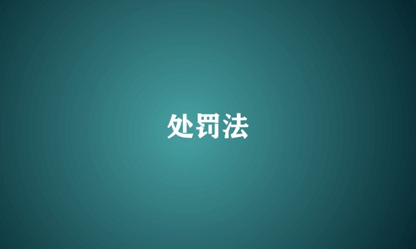 处罚法