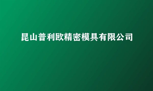 昆山普利欧精密模具有限公司