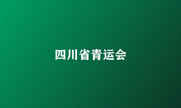 四川省青运会